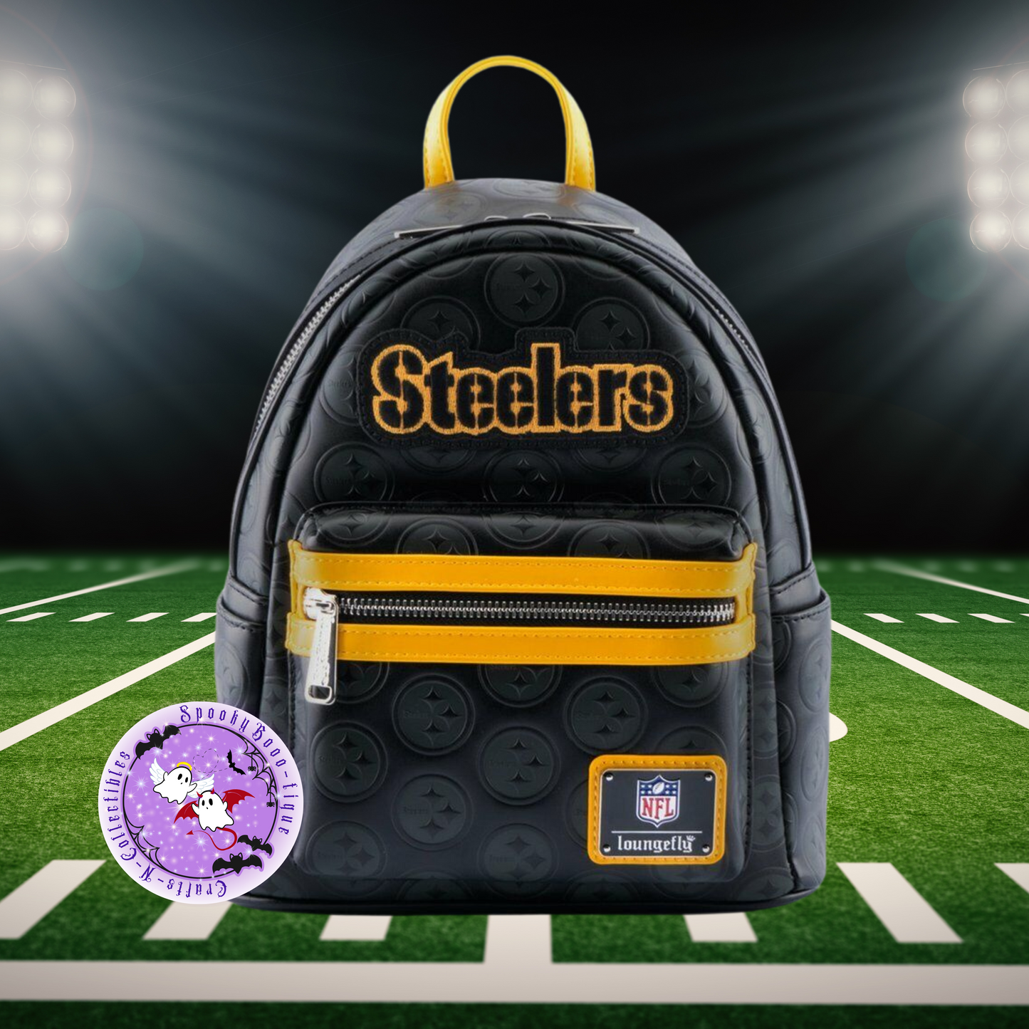 Loungefly NFL Pittsburgh Steelers Logo All-over-print Mini Backpack