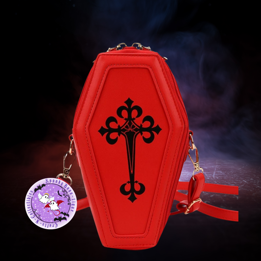 Gothic Red Coffin Shape Purses