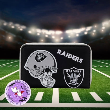 NFL Las Vegas Raiders Patches Zip Around Wallet