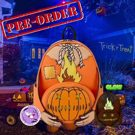 ** PRE ORDERS ** Trick 'r Treat Flaming Head Sam Mini-Backpack