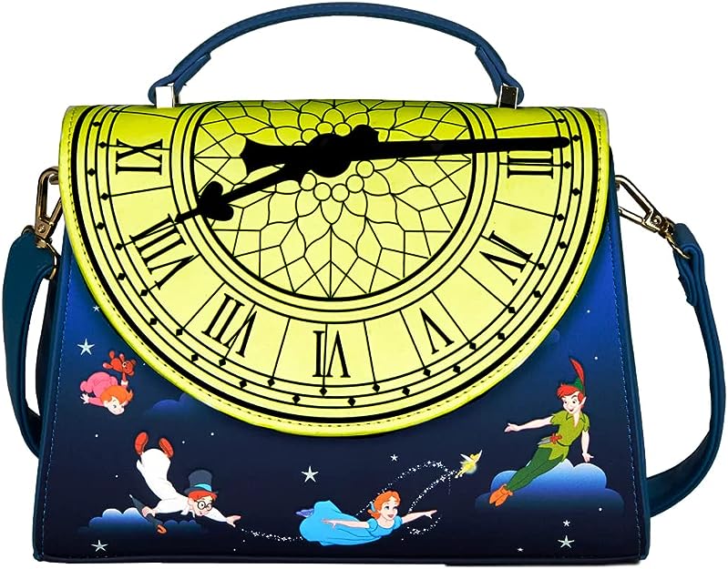 Loungefly Peter Pan Glow-In-The-Dark Clock Crossbody Bag