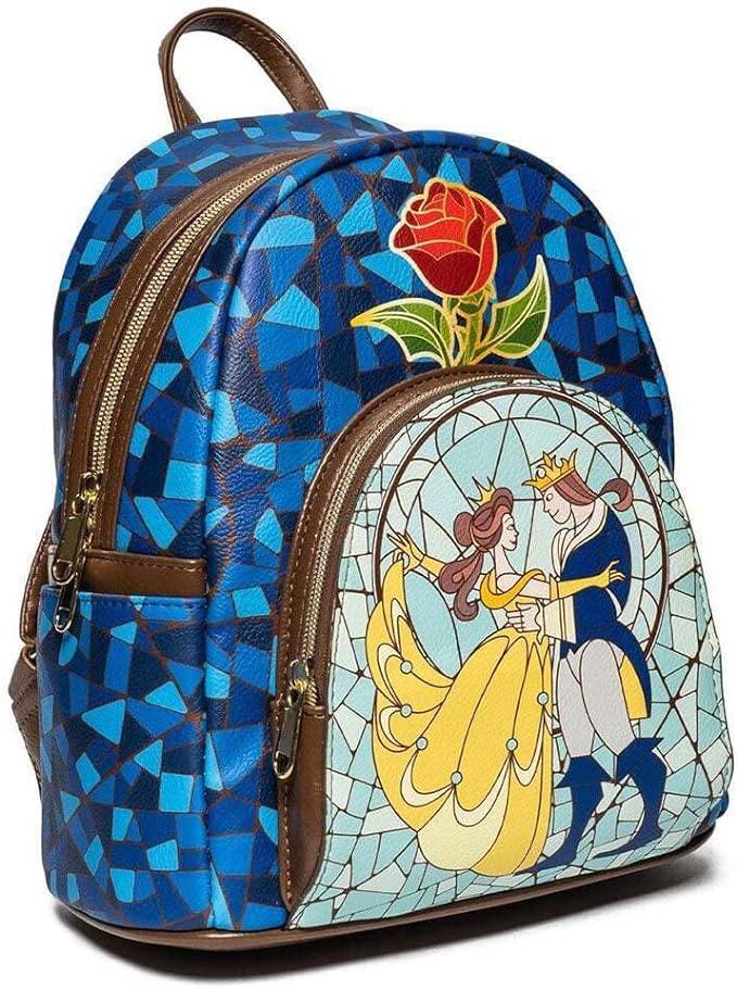 Loungefly Beauty and the Beast Stained-Glass Window Mini-Backpack