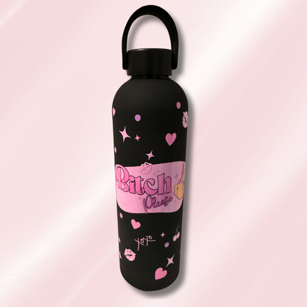 25oz Matte Finish Stainless Steel Water Bottle - B***** Please