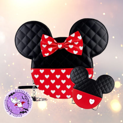 Loungefly: Disney - Mickey And Minnie Valentines Reversible Cross Body