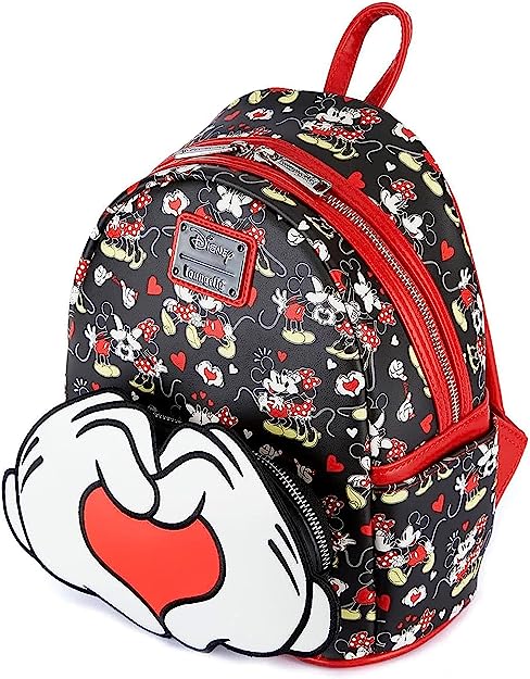 Loungefly Mickey and Minnie Heart Hands Mini Backpack