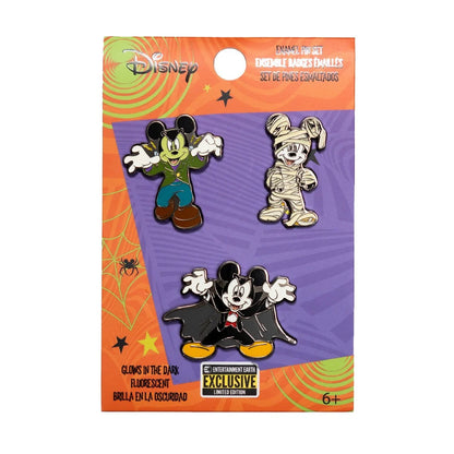 Mickey Mouse Halloween Mickeys Enamel Pin 3-Pack - Entertainment Earth Exclusive