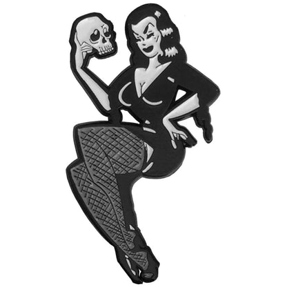 Vampira Skull Enamel Pin