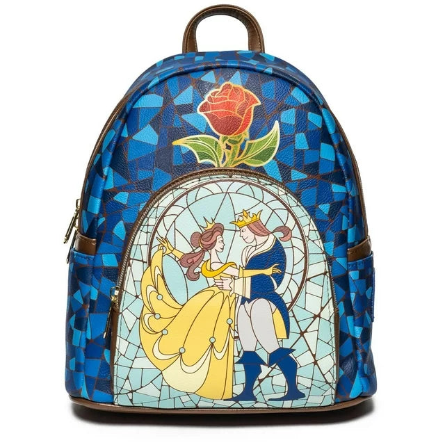 Loungefly Beauty and the Beast Stained-Glass Window Mini-Backpack