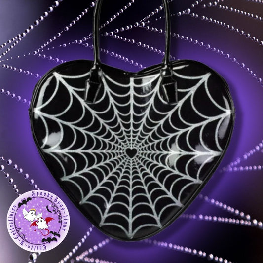 Spiderweb Sparkle Heart Bag  - Kreepsville