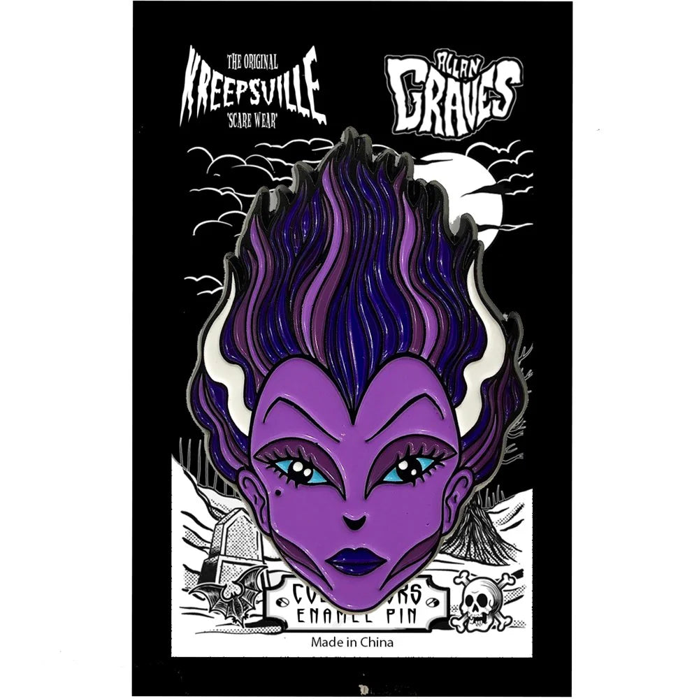 Graves Monster Purple Bride Enamel Pin