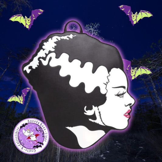 Bride of Frankenstein Head Shaped Backpack