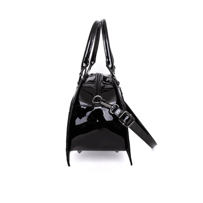 Damask Bat Handbag In Black