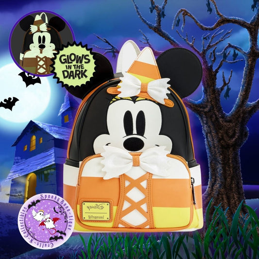 LOUNGEFLY x Disney Minnie Mouse Candy Corn Cosplay Mini Backpack