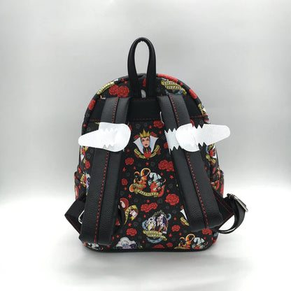 Loungefly Disney Villains Tattoo AOP Mini Backpack