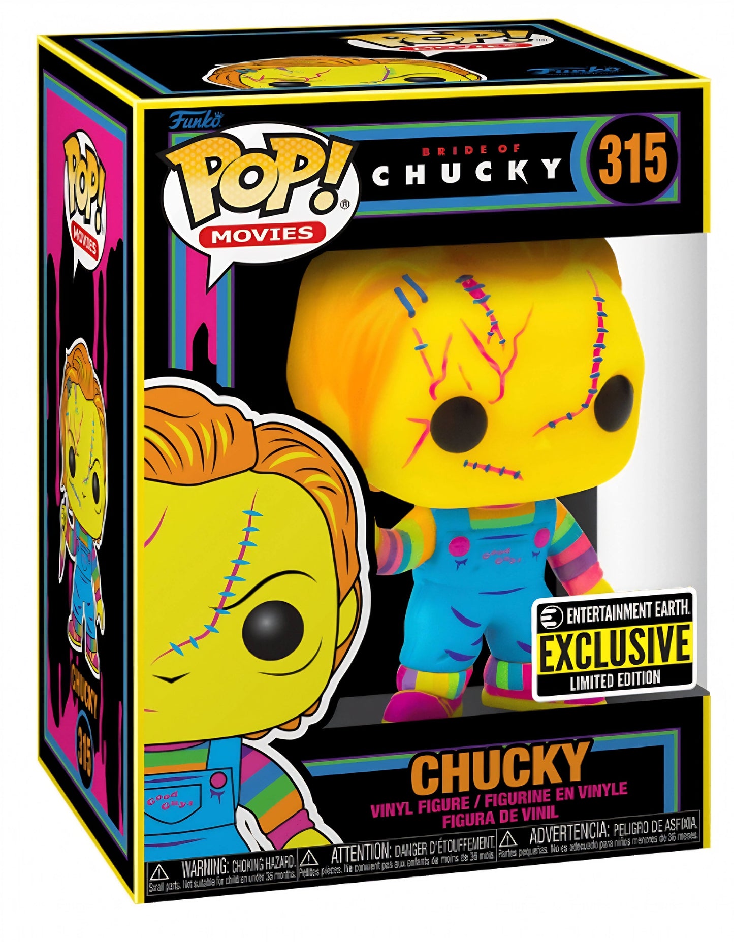 Child's Play Chucky Black Light Funko Pop! Vinyl Figure - Entertainment Earth Exclusive